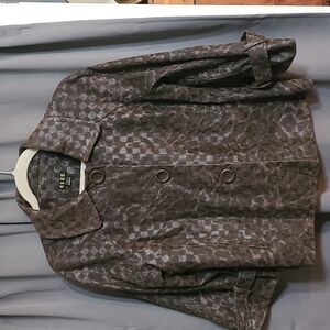 ELCC Womens Blazer‎ Chocolate Brown Button Up Sz  S EUC